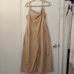 NWT Altar'd State Skyler Jumpsuit Size Large Champagne Color.